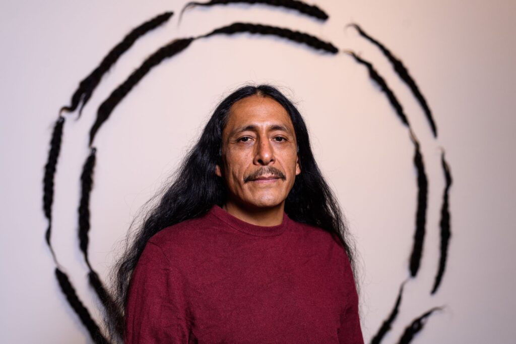 Peruvian artist Antonio Paucar at National Museum Cardiff in January 2026.
