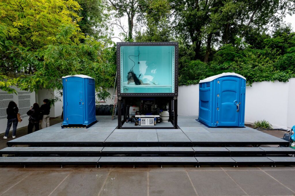 Installation view of Florentina Holzinger’s SEAWORLD VENICE at the Austrian Pavilion in 2026