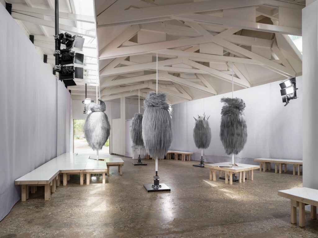 Jenna Sutela's Aeolian Suite installation in the Pavilion of Finland at the 2026 Venice Biennale