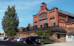 Historic Konepaja Train Factory complex in Helsinki, home to Makasiini Contemporary