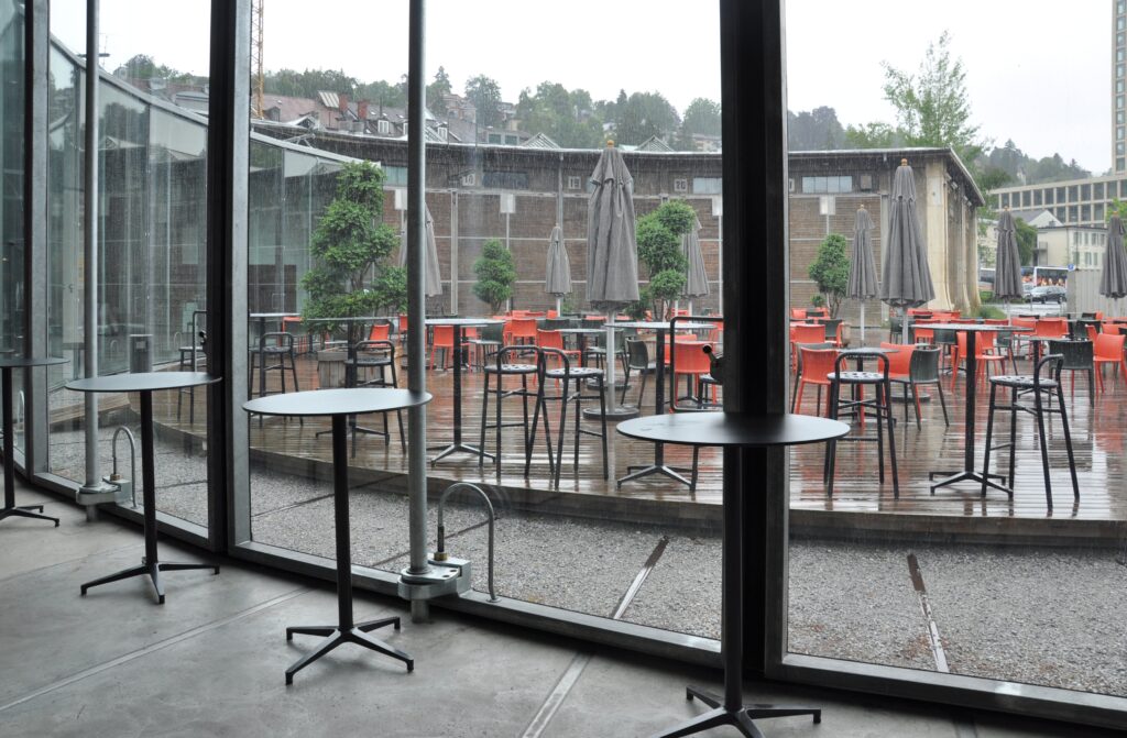 Interior of Lokremise St. Gallen, contextual venue image for Emilija Škarnulytė’s Arrow of Time