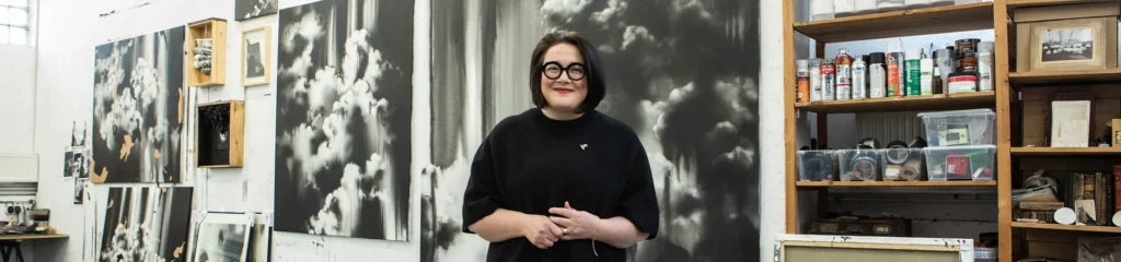 Portrait of Slovak visual artist Lucia Tallová
