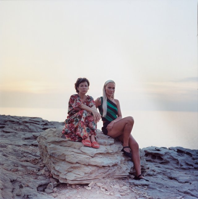 Artist Maja Malou Lyse with curator Chus Martínez during preparations for the Danish Pavilion 2026