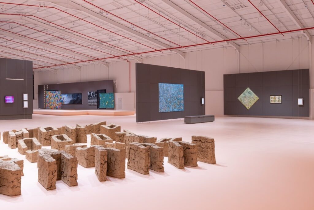 Installation view of Pio Abad's Vanwa at the 2026 Diriyah Contemporary Art Biennale