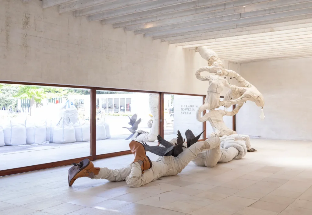 Tori Wrånes's Human Lace installation at the Nordic Countries Pavilion, Venice Biennale 2026