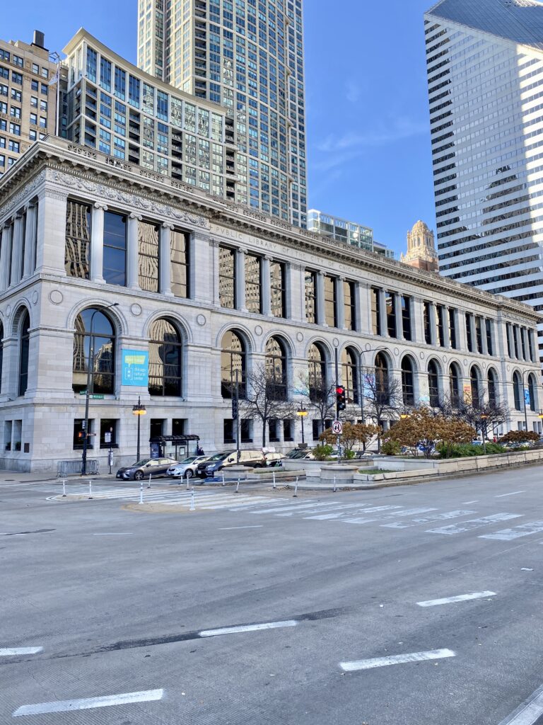Exterior of the Chicago Cultural Center on Michigan Avenue in Chicago