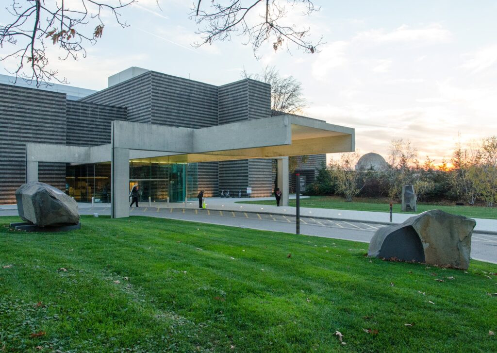 North entrance of the Cleveland Museum of Art, the venue for Emma Amos’s The Gift exhibition