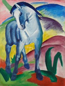 Franz Marc’s Blue Horse I, painted in 1911