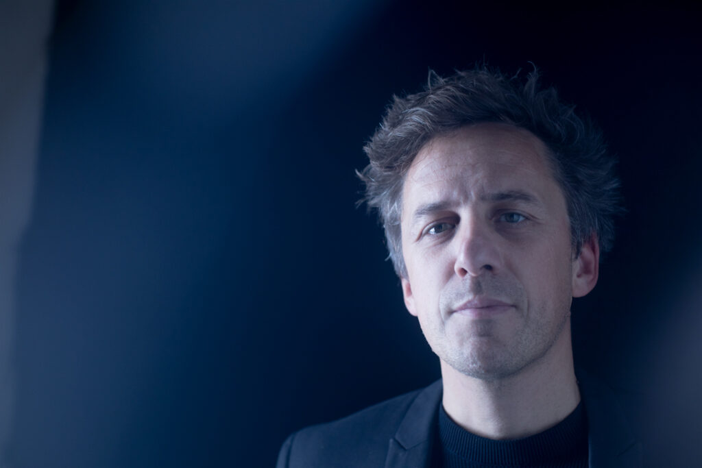 Portrait of Luxembourgish vibraphonist and composer Pascal Schumacher.