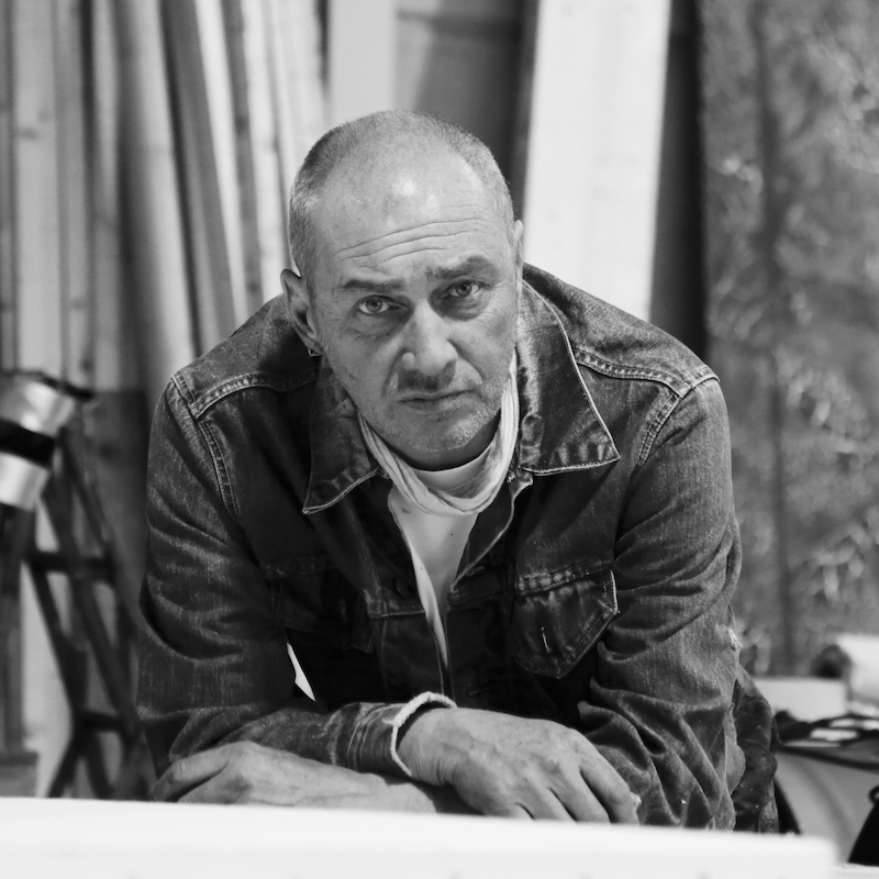 Black-and-white portrait of Monegasque artist Philippe Pastor