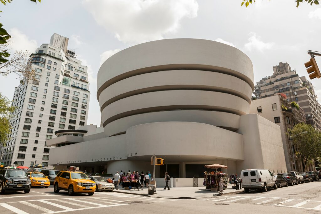Exterior of the Solomon R. Guggenheim Museum in New York, venue for Taryn Simon’s Father Country I Do Love You