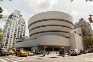 Exterior of the Solomon R. Guggenheim Museum in New York, venue for Taryn Simon’s Father Country I Do Love You