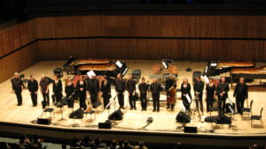 The London Sinfonietta performing Steve Reich’s Music for 18 Musicians at the Royal Festival Hall in 2008
