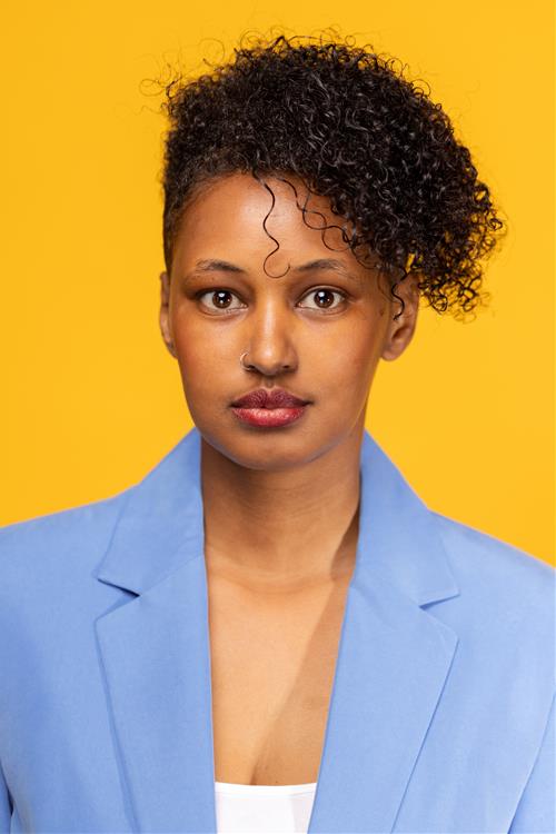Portrait of Danish poet Amina Elmi